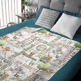 Wildlife Adventure Name Custom Blanket